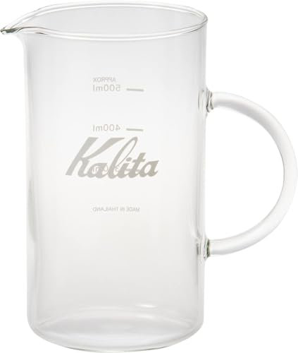 Kalita 31268 Jug 500 Mug, Server, Heat-Resistant Glass, Clear