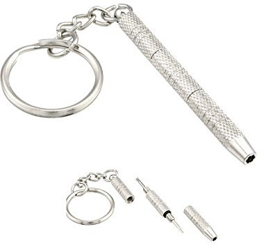 TecnoStore® Porte-clés mini tournevis de précision pour lunettes, montres, téléphones portables, de poche