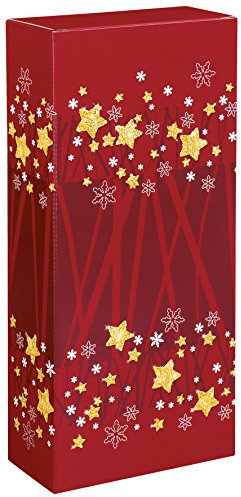 10 Stück Weinkarton Advent für zwei Flaschen, Weinverpackung, Flaschenkarton - (2 Flaschen)