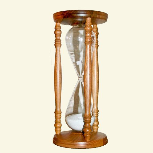 Sanduhr Modell Nußbaum rustic (Laufzeit 50 min)