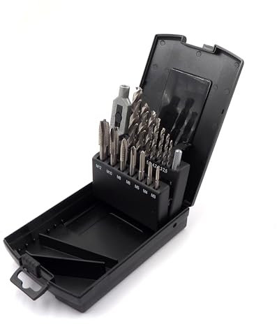 MATADOR Gewindeschneider Set | Gewindeschneider M3 - M12 | inkl. Kernlochbohrer | Gewindebohrer HSS 16-teilig | MATADOR Werkzeug Nr. 07639150