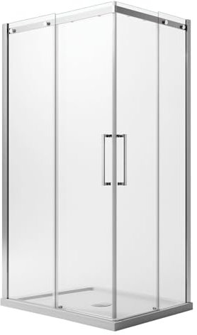 Box Doccia Rettangolare 90x110CM H200 Vetro Trasparente 8mm Sinistra mod. Prime Corner