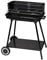 LOLAhome Barbacoa de carbón negra | De 64x38x82cm | Regulable 4 alturas, Doble parrilla Cocinar y Calentar, fácil montaje, fácil guardado | Para 10 comensales | Barbacoa jardín