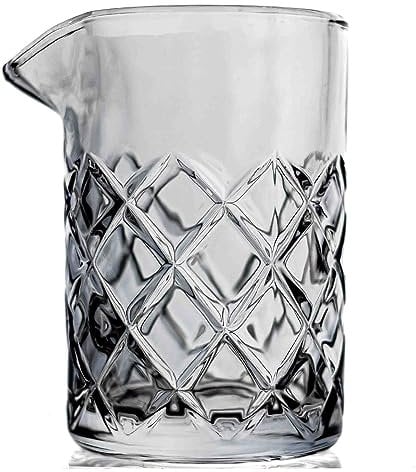 Cocktail Mixing Glass - Bar Mixing Pitcher for Stirring Drinks - 1/4-inch Thick Walls - 17-ounce, 2 Drink Capacity