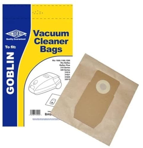Electruepart Vacuum Cleaner Dust Paper Bags to fit Goblin Rio 1000 1100 1200, Reflex (Pack of 5)