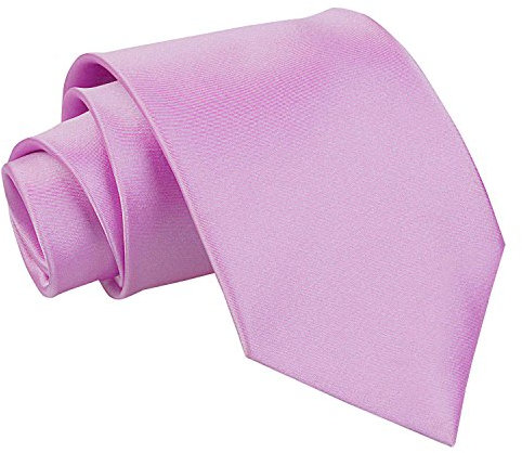 DQT Hombres Llano Satin Boda Clásico Regular Corbata Lila