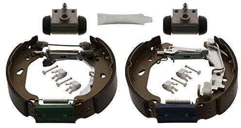 febi bilstein 38743 Bremsbackensatz mit Anbaumaterial, 1 Stück | Kompatibel mit: FIAT GRANDE PUNTO, PUNTO, PUNTO Kasten/Schrägheck