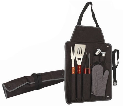 The Ulitimate Barbecue Grilling Apron & 7pc Utensil BBQ Cooking Tool Set