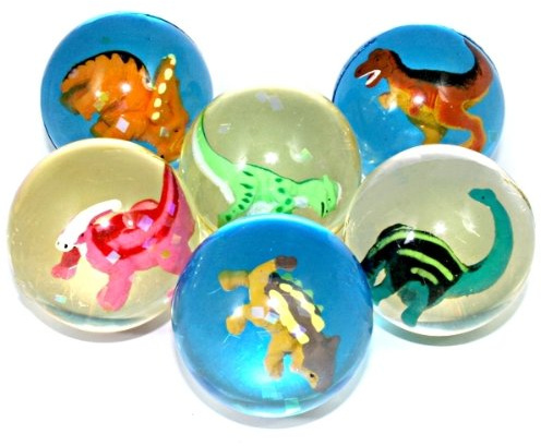 Flummispringball 45mm mit Dino sortiert