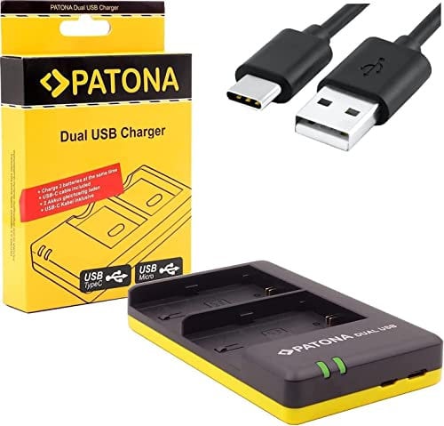 PATONA LP-E8 Battery Charger (1967) USB Dual - compatible with battery Canon LP-E8 - EOS 550D 600D 650D 700D