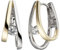 Jobo Damen-Creolen aus 925 Sterling Silber Bicolor vergoldet mit Zirkonia