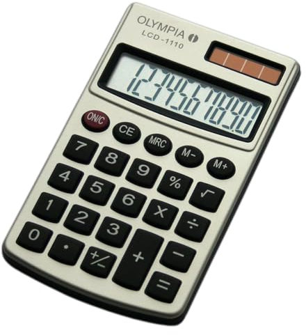 Olympia Taschenrechner LCD 1110, grau-silber