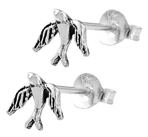 Chic-Net Silberohrstecker Ohrstecker 925er Sterling Silber Unisex Schmuck Ohrringe Vogel Flügel