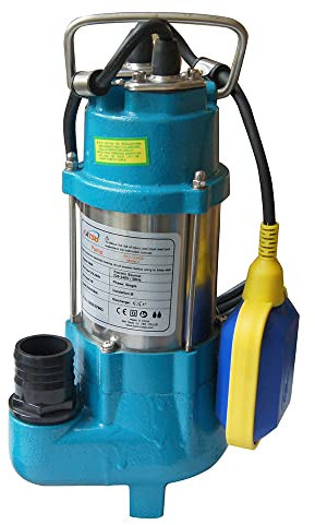 KATSU 180W Heavy Duty Electric Submersible Sewage Dirty Waste Water Pump 133L/Min with Float Switch for Garden Irrigation Flooded Cellars Tub Pond Swimming Pool 151620