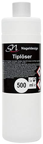 SN Nageldesign Universal Remover Entferner für Shellac UV Nagellack Tiplöser Gellack Schellack Nagellackentferner Aceton 500ml