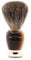 Edwin Jagger 81SB582AMZ Imitation Light Horn & Nickel Classic Pure Badger Rasierpinsel für Rasiercreme oder Seife für Männer (Horn)
