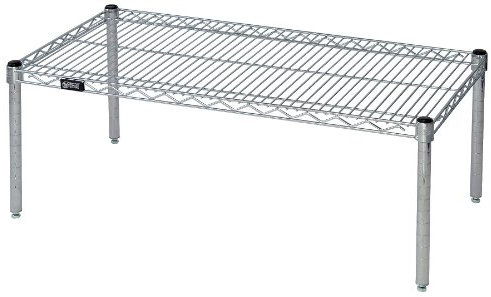 QUANTUM Aufbewahrung 183614pc Regal Plattform Rack, Chrome Finish, 45,7 cm Breite x 91,4 cm Länge x 35,6 cm Höhe