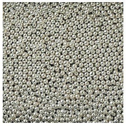 Bake & Decorate - 50gr Edible 2mm Metallic Silver Sugar Balls / Pearls