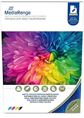 Fotopapier MEDIARANGE, DIN A4, 130 g/m², matt
