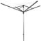 Minky RotaLift 60m 4 Arm Rotary Clothes Airer | Outdoor Rotary Washing Line Made From Heavy Duty Aluminium | Easy To Deploy | Multi-Height | 310cm Turning Circle | Silver |