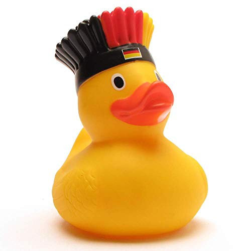 DUCKSHOP I Badeente Fussball-Fan Deutschland I Quietscheente I L: 7,5 cm