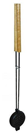 CASTMASTER COOKWARE Long Handled Cast Iron Burger Iron for Camping Fire Chiminea Stove
