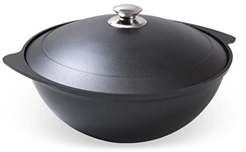 Kazan - Kasan 6 Liter mit Antihaftbeschichtung und Deckel Kochtopf Schwarz WOK