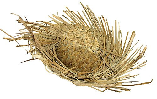 6 X STRAW BEACHCOMBER HAT HAWAIIAN FANCY DRESS COSTUME FRAYED EDGES STAG BEACH PARTY