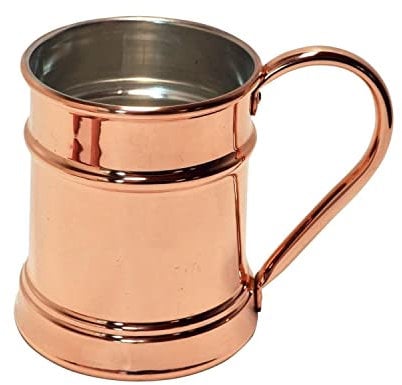 Copper Garden Kupfertasse 0,5 Liter I Tasse mit Henkel aus reinem Kupfer I Becher für Kalt- & Heißgetränke I Kupferbecher für Feuerzangenbowle & Moscow Mule Cocktail I Kupfer-Humpen innen verzinnt