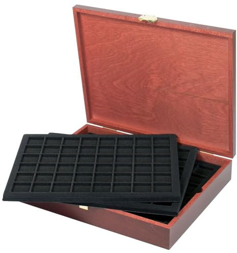 LINDNER Coffret numismatique en Bois Massif pour 240 Monnaies/Capsules jusqu'à Ø 30 mm, par ex. pour Monnaies 2 Euro ou Capsules de Champagne - ÉDITION SPÉCIALE