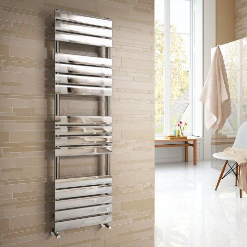 1600x450mm Chrome Straight Towel Radiator Ladder Modern Bathroom RF1600450