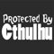 INDIGOS UG Aufkleber - Autoaufkleber - JDM - Die Cut - Protected by Cthulhu Decal Auto Window Laptop Sticker - weiß - 149mmx76mm