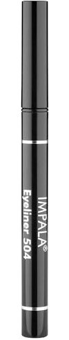 IMPALA | Schwarzer Eyeliner 504 Lang anhaltend wasserfest | Einfache Anwendung, präzise Finish | Flüssiger Eyeliner | Professionelles und wasserfestes Finish | Make-up
