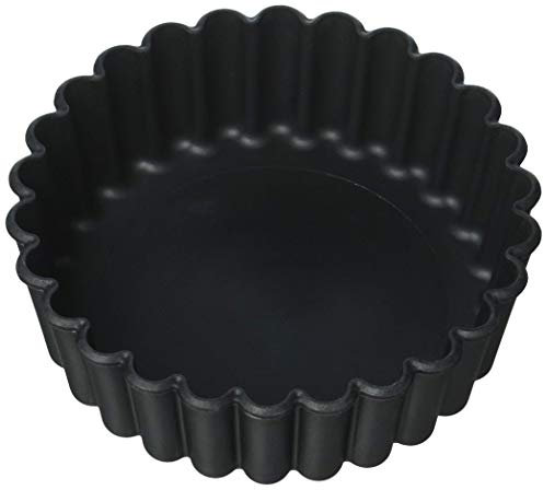 Matfer Bourgeat Exoglass® Individual Deep Tartlet Mold, Fluted, 4, Pack of 12