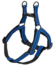 Nobby Geschirr Classic Reflect Soft, blau/schwarz Brust: 60/86 cm, B: 25 mm, 1 Stück