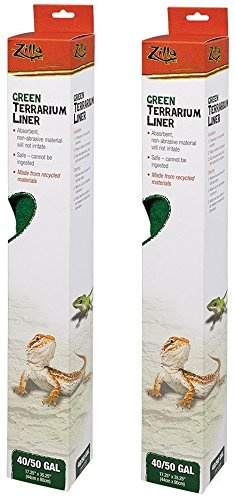 Zilla (2 Pack) Reptile Terrarium Betten Substrat rutschsicher, grün, 40 Züchter/50gallon