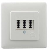 Rutenbeck Unterputz TAE-Anschlussdose/Telefondose NFF für 2X Telefon + 1x Nebenstelle (Fax, AB, Modem) 3x6 polig 2x6 Schraubkontakte reinweiß 10310222