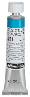 Schmincke Designers Gouache Türkis bläulich, 20 ml-Tube, 25 551 007