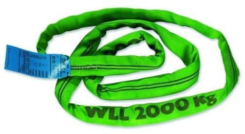 Braun 20051RS Rundschlinge 2000 kg Tragkraft, 5 m Umfang, endlos mit Polyesterkern, grün
