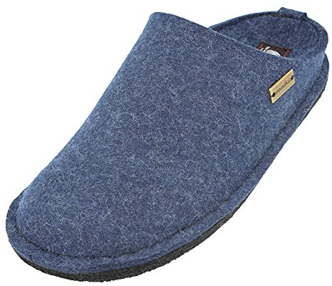 HAFLINGER Flair Morbide pantofole in feltro di lana jeans pantofola, Taglia 45