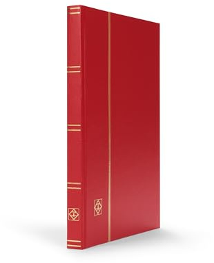 Leuchtturm Stockbuch DIN A5, 32 schwarze Seiten, unwattierter Einband, rot