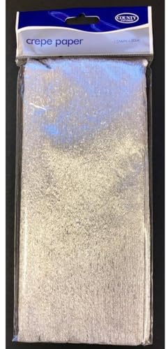 Country Silver Crepe Paper