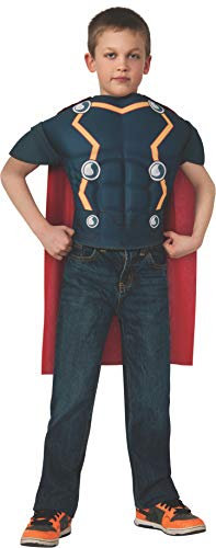 Rubies Marvel Universe Avengers Assemble Thor Muscle-Chest Costume Shirt with Cape