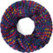 Compagno Damen Winterschal Loop mehrfarbiger bunter Grobstrick Schal Strickschal Winter Rundschal, SCHAL Farbe:Blau