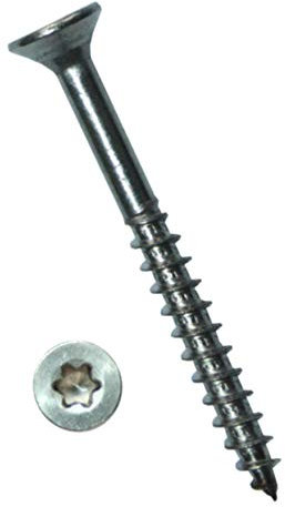 Edelstahl Spanplattenschrauben 4,5x60mm TX20 200 Stück Schrauben Holzschrauben Senkkopf VA V2A Torx Teilgewinde