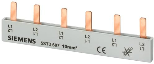 Siemens 5ST Sammelschiene, 3 -phasig 63A, Kupfer, 18mm Raster, SENTRON Reihe, Packung a 10 Stück