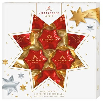 Niederegger Marzipan Weihnachtssterne Zartbitterschokolade 125g