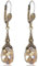 Jugendstil Ohrringe Gold Markenkristalle Light Topaz NOBEL SCHMUCK