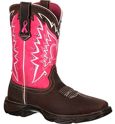 Durango Benefiting Stefanie Donna Pelle Stivale da Cowboy, Pink/Brown, 37,5 EU (M)