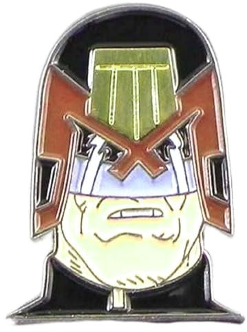 Anstecknadel aus Metall und Emaille, Richter (Joseph) Dredd (2000 AD)